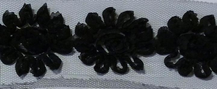 Flowerribbon Organza type 5/50mm (15 yard), Black